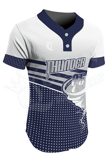Two-Button Softball Jersey - Thunder Style